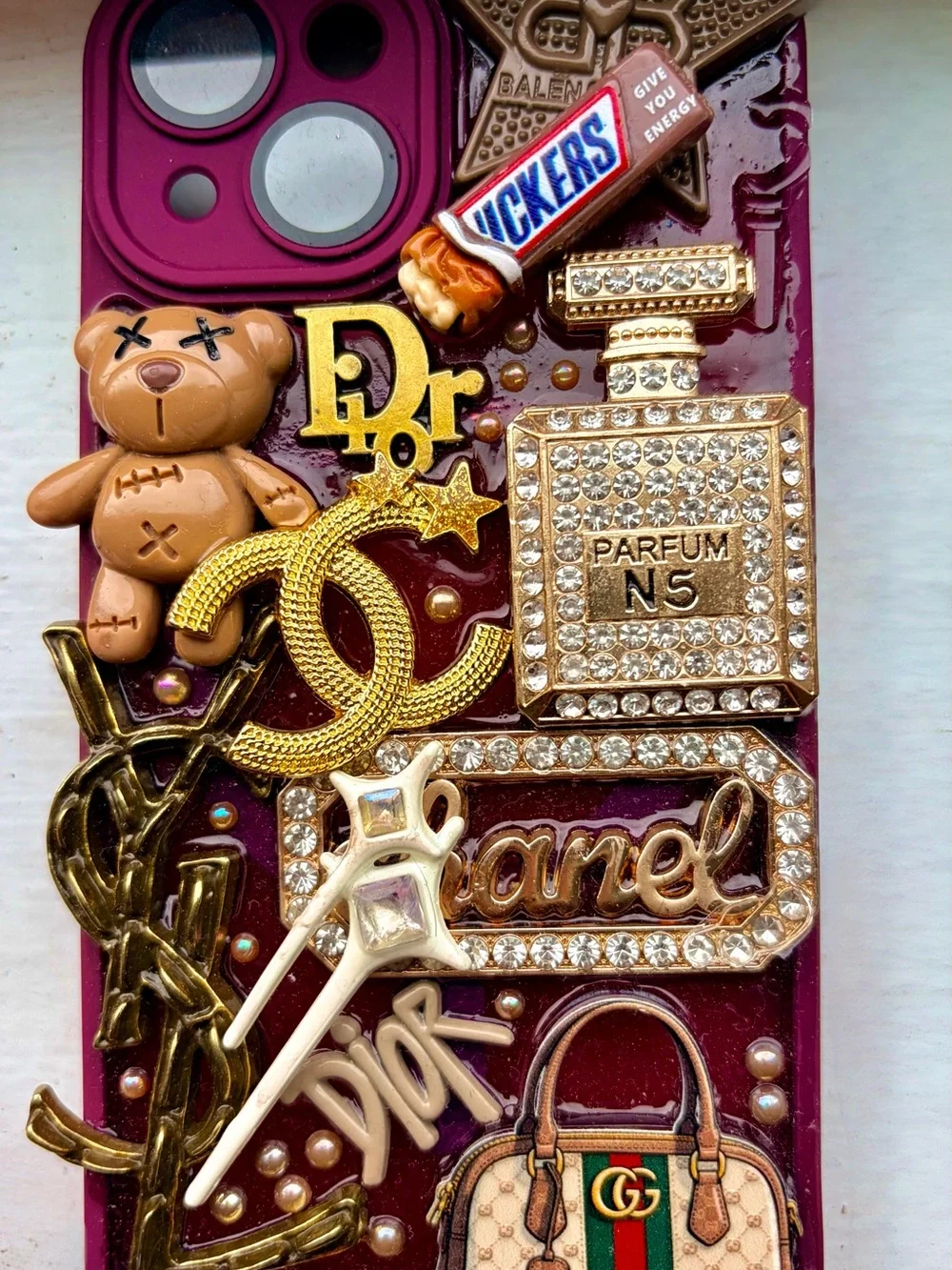 Hello Kitty Yellow Popcorn & Candy Phone Charm Case